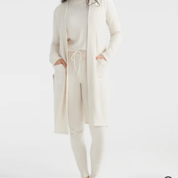 Knix Sweaters - Knix Cozzzy Lounge Cardigan-Ivory
